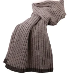 Écharpe isolante respirante douce laine de qualité marron*Somlys Outlet