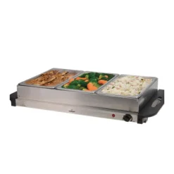 Chauffe-plat électrique 3 compartiments 300 W plaque chauffante* Sale