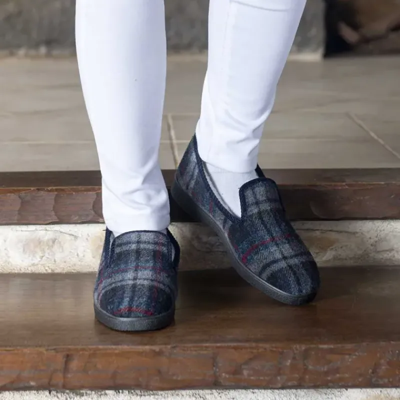 Chaussons mixtes fourrés Polaine marine -*Airplum