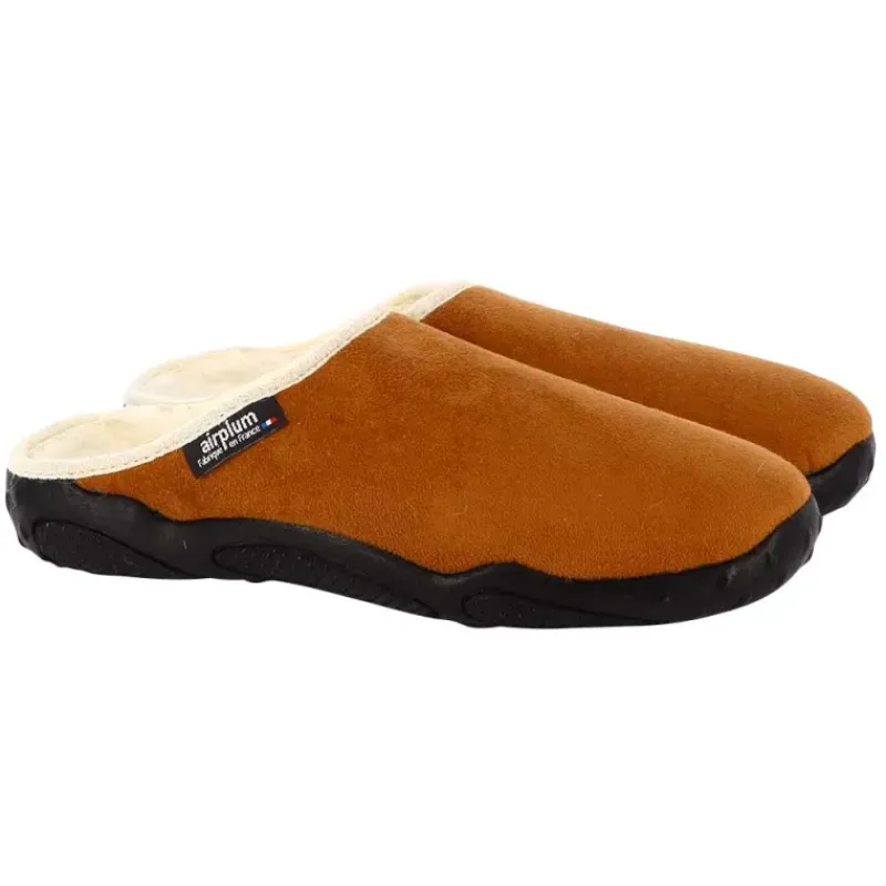 Chaussons Mules Fourrées Doudou Marron*Airplum Sale