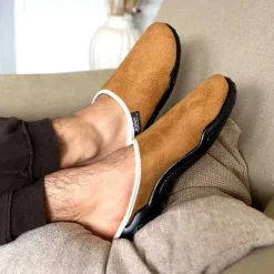 Chaussons Mules Fourrées Doudou Marron*Airplum Sale