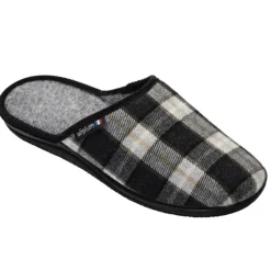 Chaussons mules Walter gris homme – confort & semelle Airflex*Airplum Discount