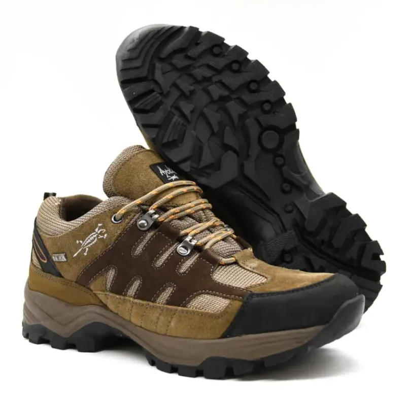 Chaussures Mire cuir toile randonnée marron*Ayoka Sale