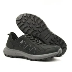 Chaussures basses Dick noires cuir souple imperméable*Ayoka Hot