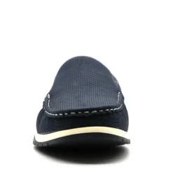 Chaussures bateau facile à enfiler synthétique bleu marine* New