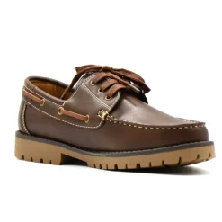 Chaussures bateau semelle crantée synthétique marron 40 à 46* Best