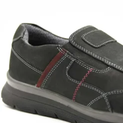 Chaussures sans lacets Drill noir cuir souple imperméable*Ayoka Discount