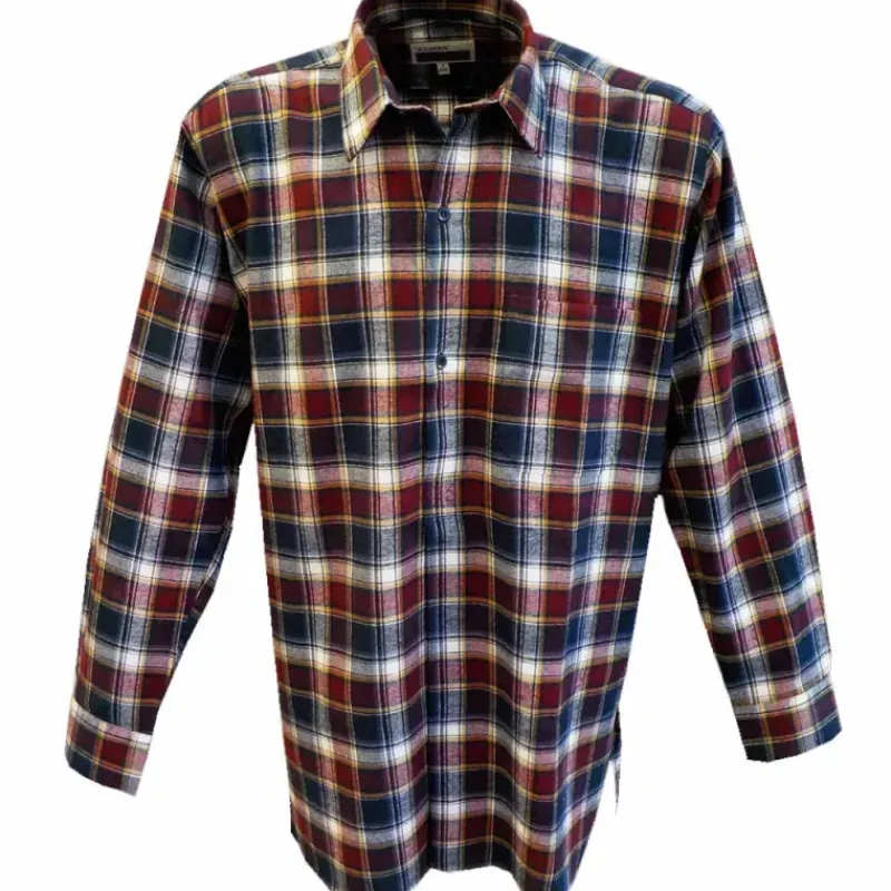 Chemise à carreaux Tanouk flanelle coton rouge bleu S à 4XL* Outlet