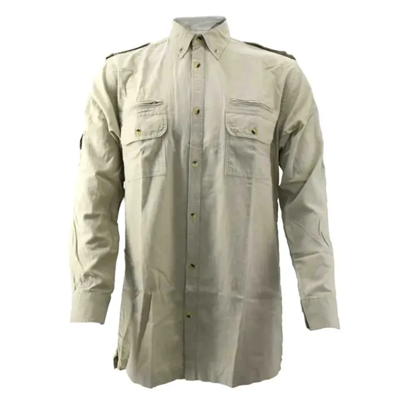 Chemise Authentic multipoches boutons coton beige S à 3XL*Bartavel Sale