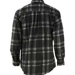 Chemise chaude homme à carreaux polyester grise M à 3XL*Treeland