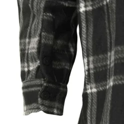 Chemise chaude homme à carreaux polyester grise M à 3XL*Treeland