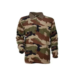 Chemise F1 Polaire Camo Polyester 220g/m² Col Zippé Coton* Discount