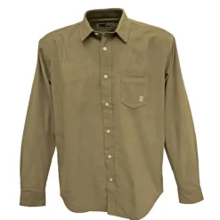 Chemise homme en velours vert Uli - Manches longues - 100% coton* Sale