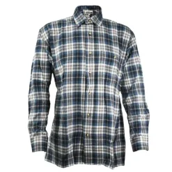 Chemise longue à carreaux bleu Chevron taille L à 2XL* Sale