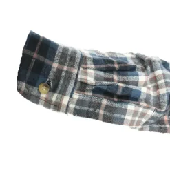 Chemise longue à carreaux bleu Chevron taille L à 2XL* Sale