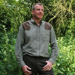 Chemise ® Sologne vert marron*Percussion Hot