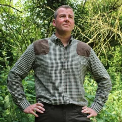 Chemise ® Sologne vert marron*Percussion Hot