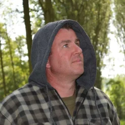 Chemise polaire à capuche 4 poches sherpa marron/rouge M à 3XL*Treeland Best