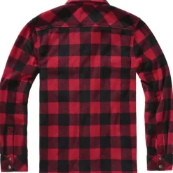 Chemise polaire homme Jeff ® - Rouge et noire - Manches longues*Brandit Online