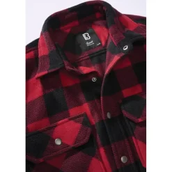 Chemise polaire homme Jeff ® - Rouge et noire - Manches longues*Brandit Online