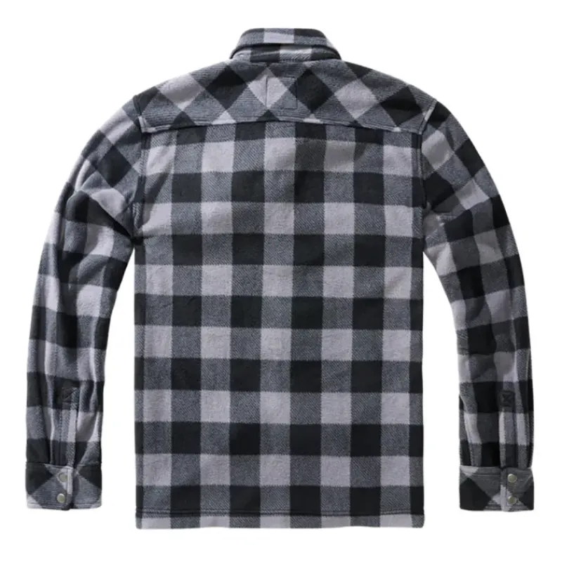 Chemise polaire homme manches longues Jeff ® - Gris et noir*Brandit Best