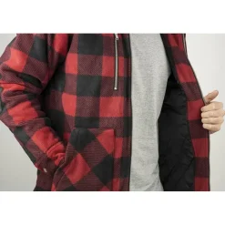 Chemise polaire matelassée homme rouge ® - Manches longues - 390 g/m²*LMA Discount