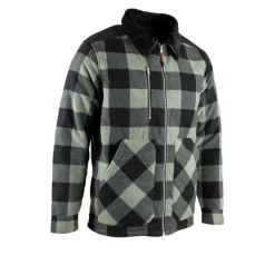 Chemise polaire matelassée homme verte ® - Manches longues - 390 g/m²*LMA Outlet