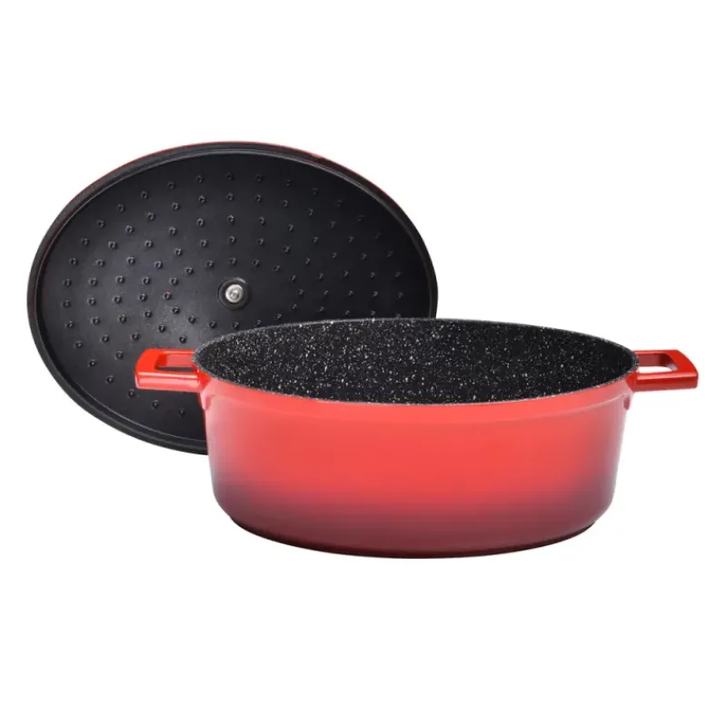 Cocotte en fonte aluminium ovale rouge 4 L*Pradel France Sale