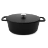 Cocotte en fonte d'aluminium noire diam.20cm + couvercle*