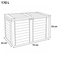 Coffre de rangement jardin capacité 170 L* Hot