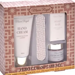 Coffret 4 pièces mains: crème 50ml, cuticules 30ml, lime 10cm* Discount