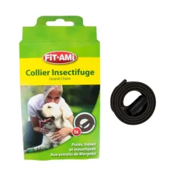 Collier insectifuge ajustable 50-75cm anti-parasites chien chat* Clearance