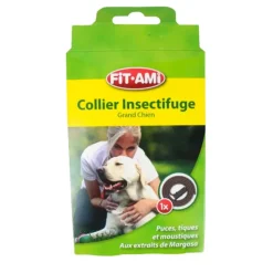 Collier insectifuge ajustable 50-75cm anti-parasites chien chat* Clearance