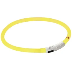 Collier pour chien jaune à LED rechargeable USB* Clearance