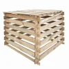 Composteur bois avec couvercle 80 x 80 cm, 510 L*