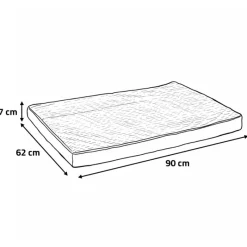 Coussin Soft Antidérapant Marron 90x62x7cm* Hot