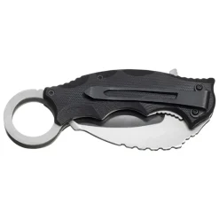 Couteau Alpha Kilo - Lame Karambit 7 cm en Acier 440A - Manche G10 Noir*BOKER MAGNUM Best
