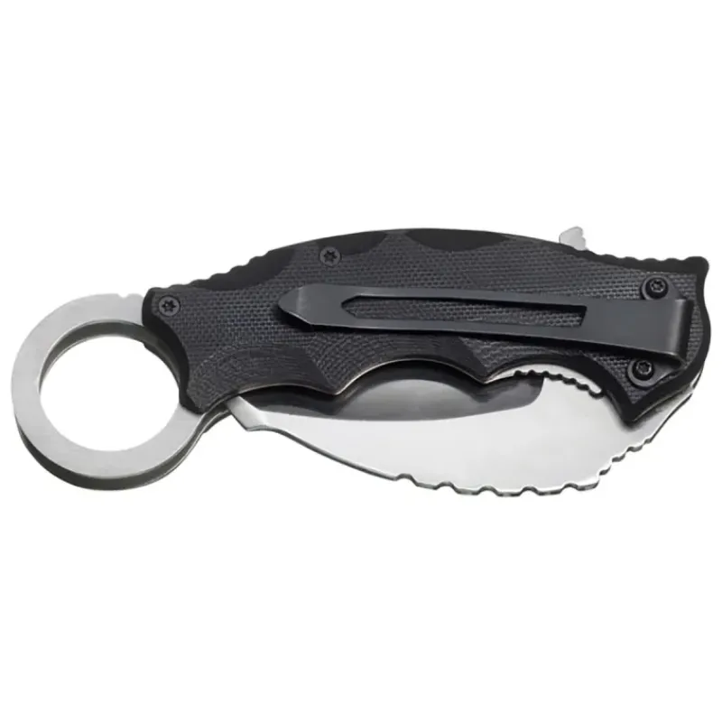 Couteau Alpha Kilo - Lame Karambit 7 cm en Acier 440A - Manche G10 Noir*BOKER MAGNUM Best
