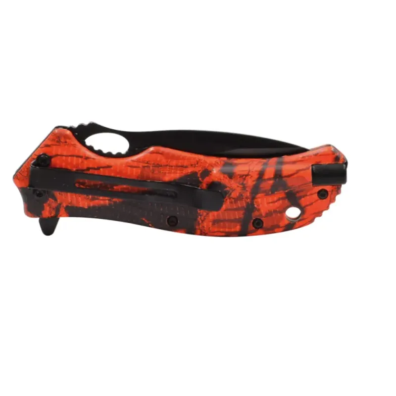 Couteau de chasse pliant lame acier inox 9cm Kamo blaze orange*VERNEY CARRON Discount