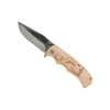 Couteau de poche lame acier inox 8,8cm manche bois gravé chasse* Discount