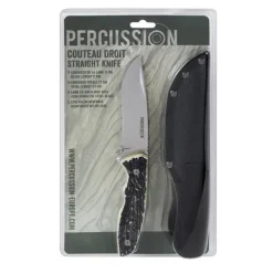 Couteau droit lame 10cm acier inox 420A manche imitation corne* Discount