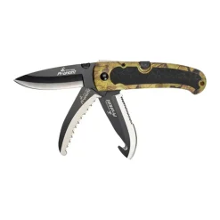 Couteau Keos 3 lames forest 21cm manche caoutchouc antidérapant*PROHUNT Clearance