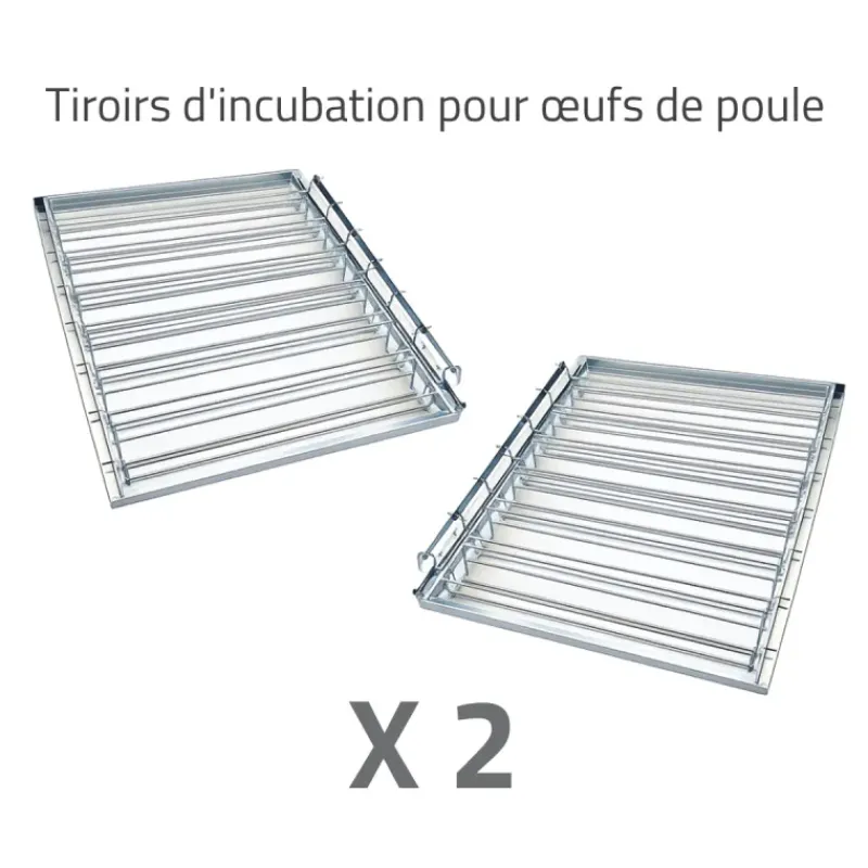 Couveuse + 2 Tiroirs caille à poule + 2 Paniers d'éclosion + 1 Kit humidification*MAINO Best