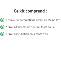 Couveuse + 2 Tiroirs de caille à poule + 1 Tiroir oeufs oie - paon -dinde*MAINO Clearance