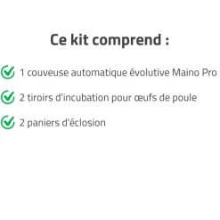 Couveuse + 2 Tiroirs de caille à poule + 2 Paniers d'éclosion*MAINO Sale