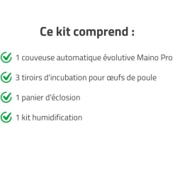 Couveuse + 3 Tiroirs de caille à poule + 1 Panier d'éclosion + 1 Kit humidification*MAINO Sale