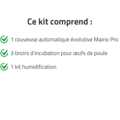 Couveuse + 3 Tiroirs de caille à poule + 1 Kit humidification*MAINO Clearance