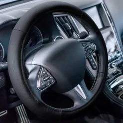 Couvre volant noir universel - Protection textile auto* Sale