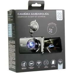 Dashcam avant/arrière HD + carte microSD 32Go incluse*