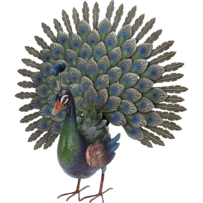 Décoration Paon en Métal - 30x65x63 cm* Sale